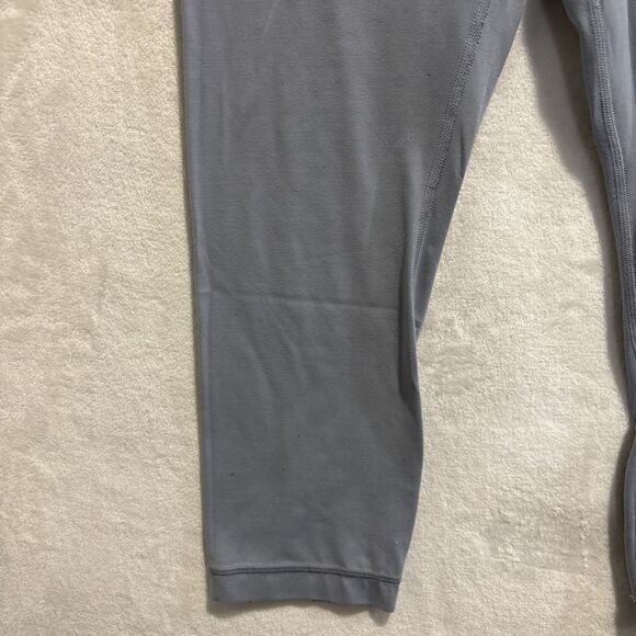 Lululemon Align Crop 21" Nulu Fabric Leggings Chambray Blue Women's Size 6 Yoga - Picture 6 of 16